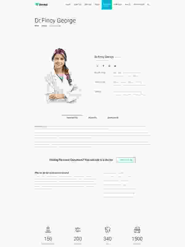 Dentists Details – Dental Elementor Site
