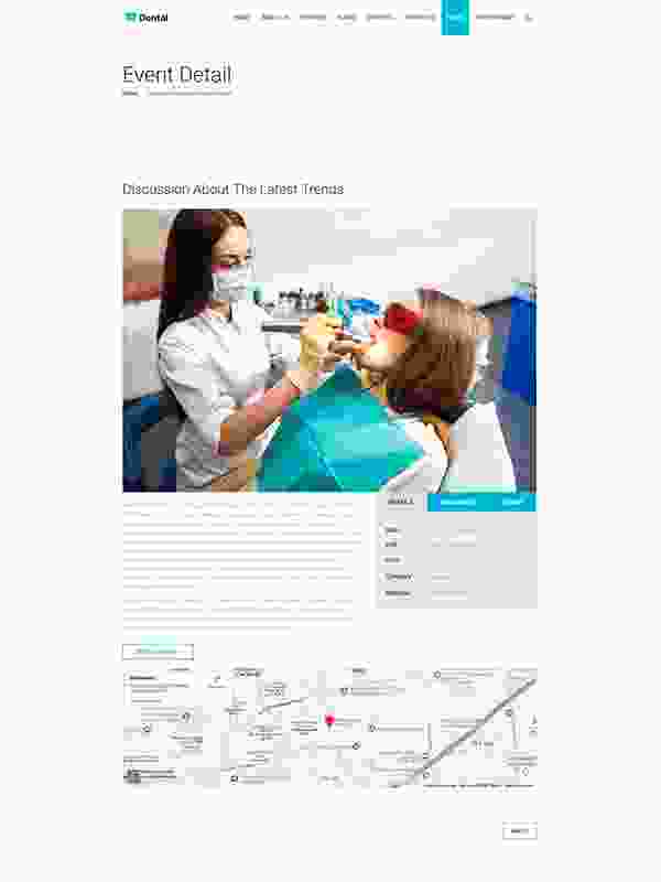 EventsDetails – Dental Elementor Site