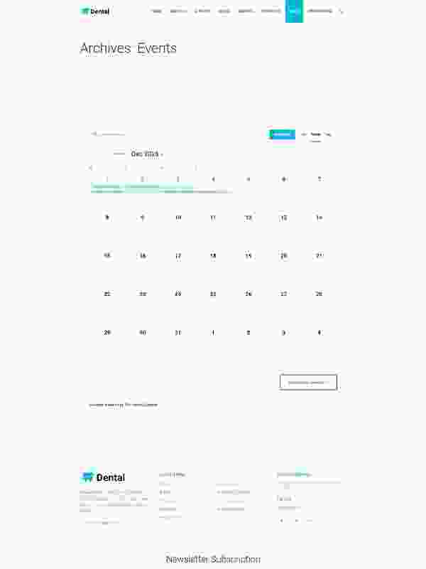 Events– Dental Elementor Site