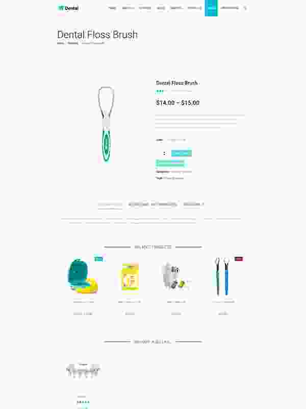 Shop details – Dental Elementor Site