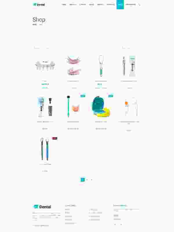 Shop – Dental Elementor Site