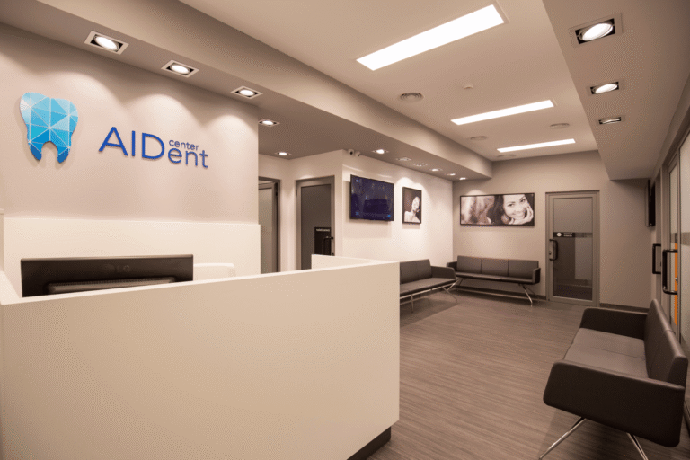 Recepția clinicii stomatologice AIDent Center din Cluj-Napoca.